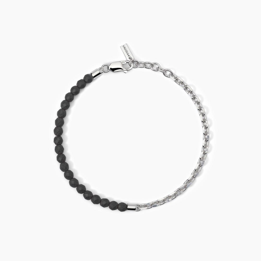 Mabina Gioielli Bracciale In Argento Con Catena E Ematite Shaker, Taglia: Unica