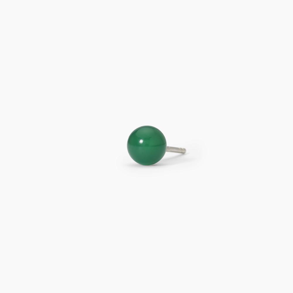 Mabina Gioielli Orecchino In Argento Con Giada Verde Monomania, Taglia: Unica