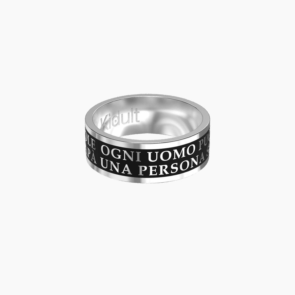 Anello Uomo In Acciaio Inox Sottile Con Iniziale K - Vintage, Gioiello Regalo Per Papà - 2