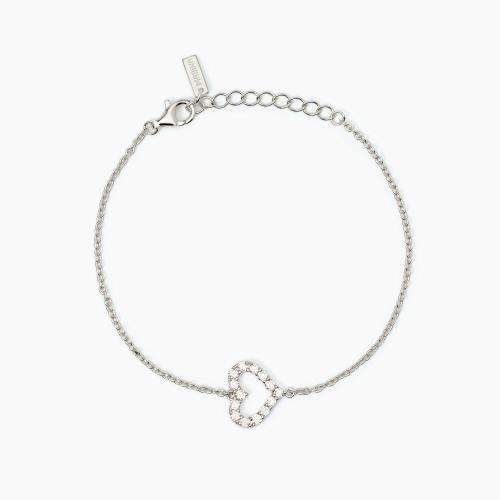 Bracciale Donna Regolabile Acciaio Oro Con Ciondolo Cuore E Margherita – Sunshine And Happiness