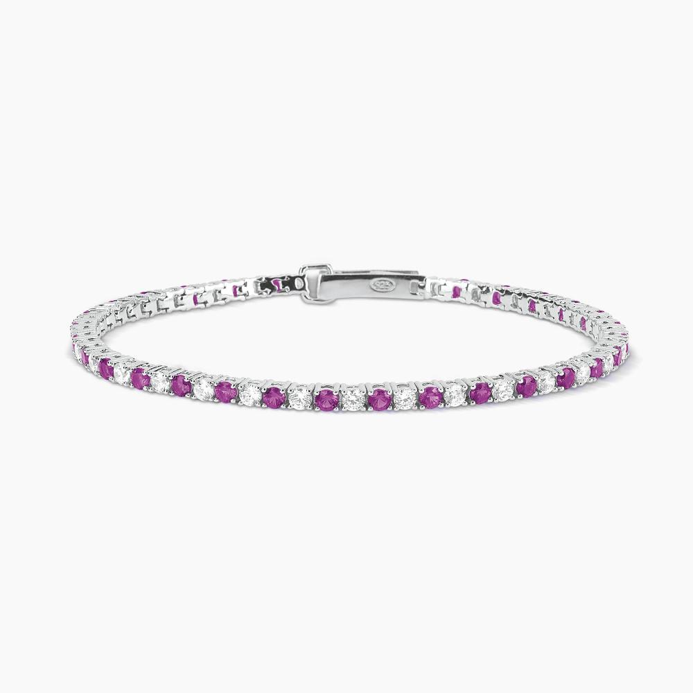 Bracciale Tennis Occhio Di Diavolo Regolabile – Zirconia Cubica, Ipoallergenico, Portafortuna