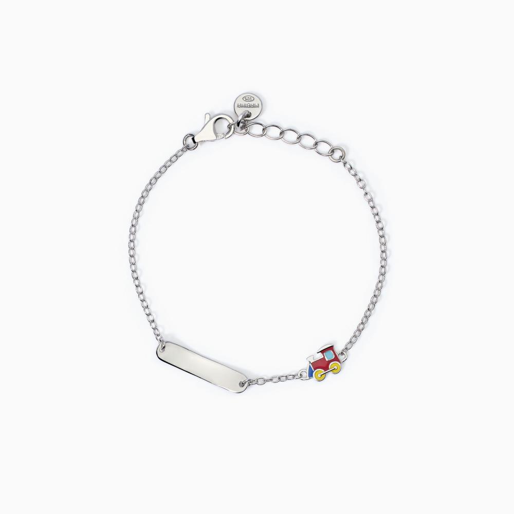 Mabina Gioielli Bracciale Per Bambini Con Trenino E Targhetta Train-tag, Taglia: Unica