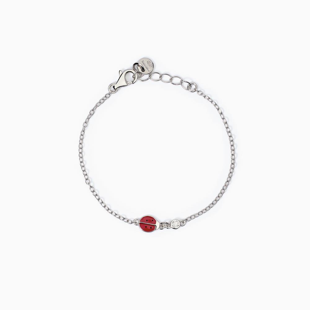 Mabina Gioielli Bracciale Da Bambina Con Coccinella Fortunella, Taglia: Unica