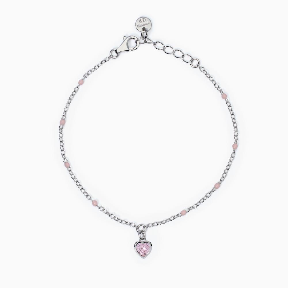 Mabina Gioielli Bracciale Da Bambina Con Cuore Pendente Petit Cœur, Taglia: Unica