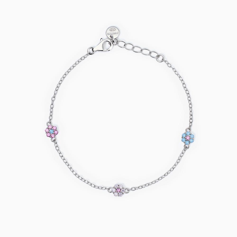 Mabina Gioielli Bracciale Da Bambina Con Fiorellini Fior Fiore, Taglia: Unica