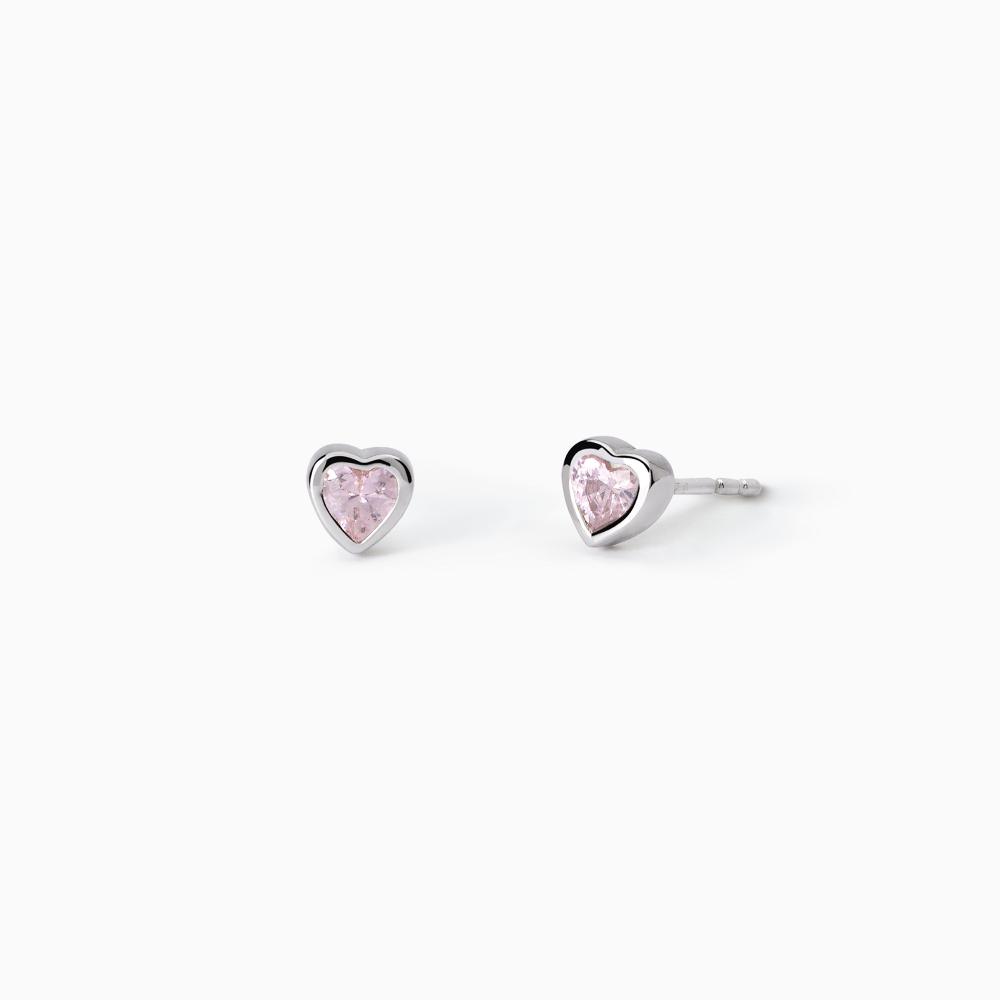 Butterfly Orecchini Bambina In Argento 925 Con Cristallo Swarovski Elements A Forma Di Fiore, Sicuri E Ipoallergenici