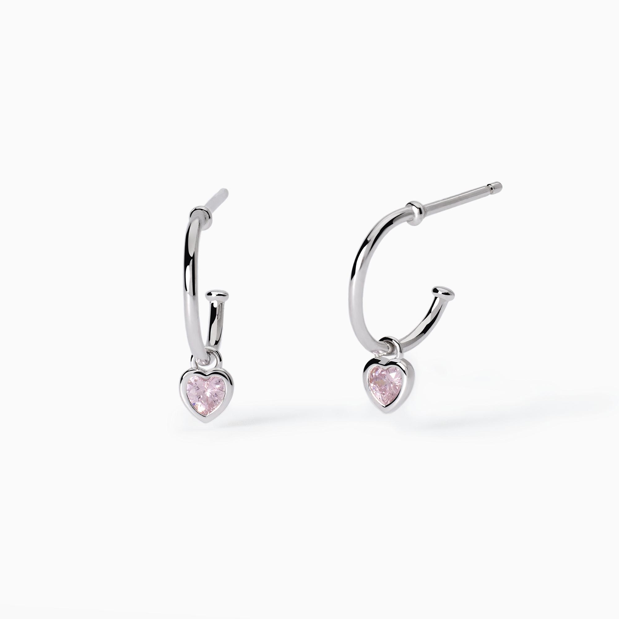 Laimons Orecchini Per Bambina A Forma Di Corona - Argento Sterling 925 Smaltato, Rosa, 9x8 Mm, In Confezione Regalo