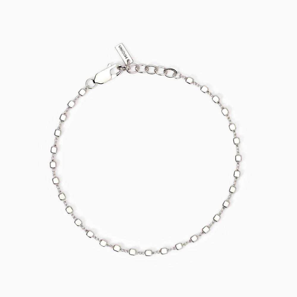 Mabina Gioielli Bracciale Uomo Con Catena Cubetti Cubo, Taglia: Unica