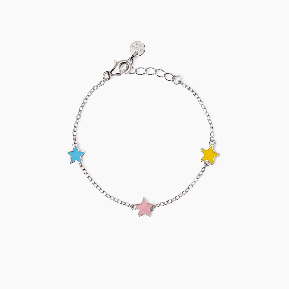Mabina Gioielli Bracciale Con Stelline Smaltate Stella Stellina, Taglia: Unica