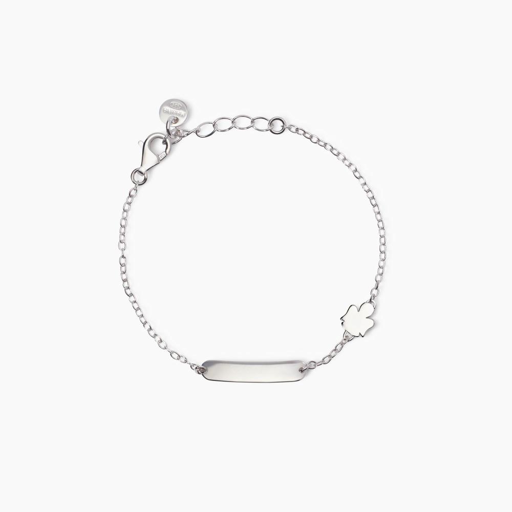 Mabina Gioielli Bracciale Con Angioletto E Targhetta Incidibile Angel-tag, Taglia: Unica