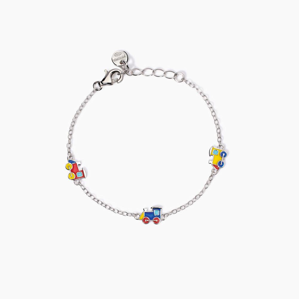 Mabina Gioielli Bracciale Con Trenini Smaltati Ciuf Ciuf, Taglia: Unica