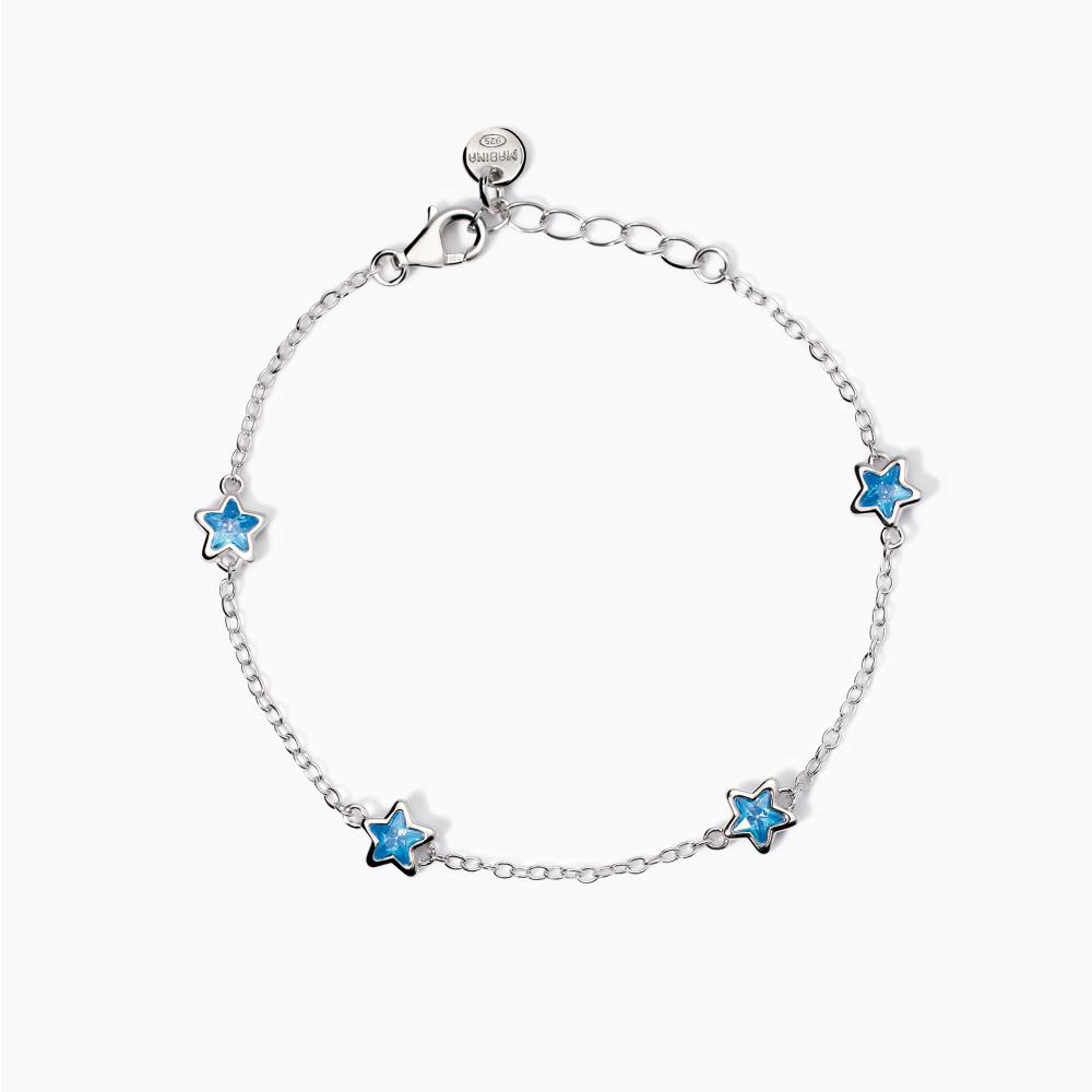 Mabina Gioielli Bracciale Con Stelline Azzurre Incanto, Taglia: Unica