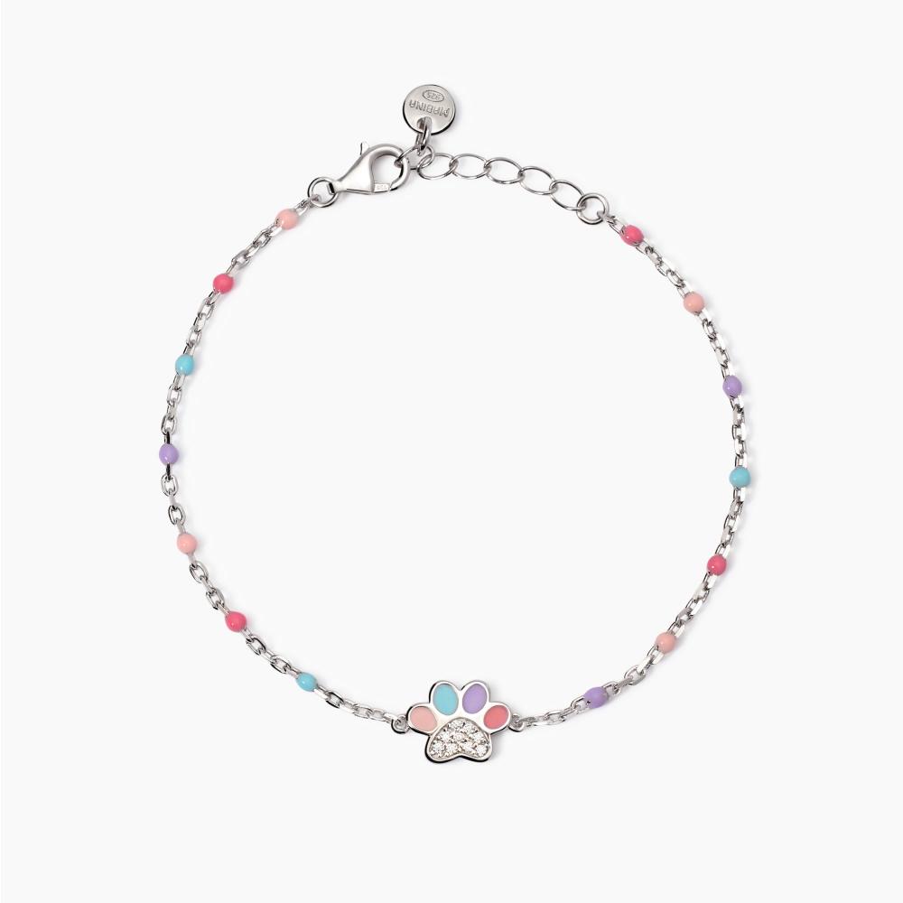 Mabina Gioielli Bracciale Con Zampina Smaltata Qua La Zampa, Taglia: Unica