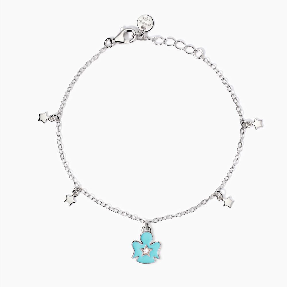 Mabina Gioielli Bracciale Con Angioletto E Stelline Baby Angel, Taglia: Unica