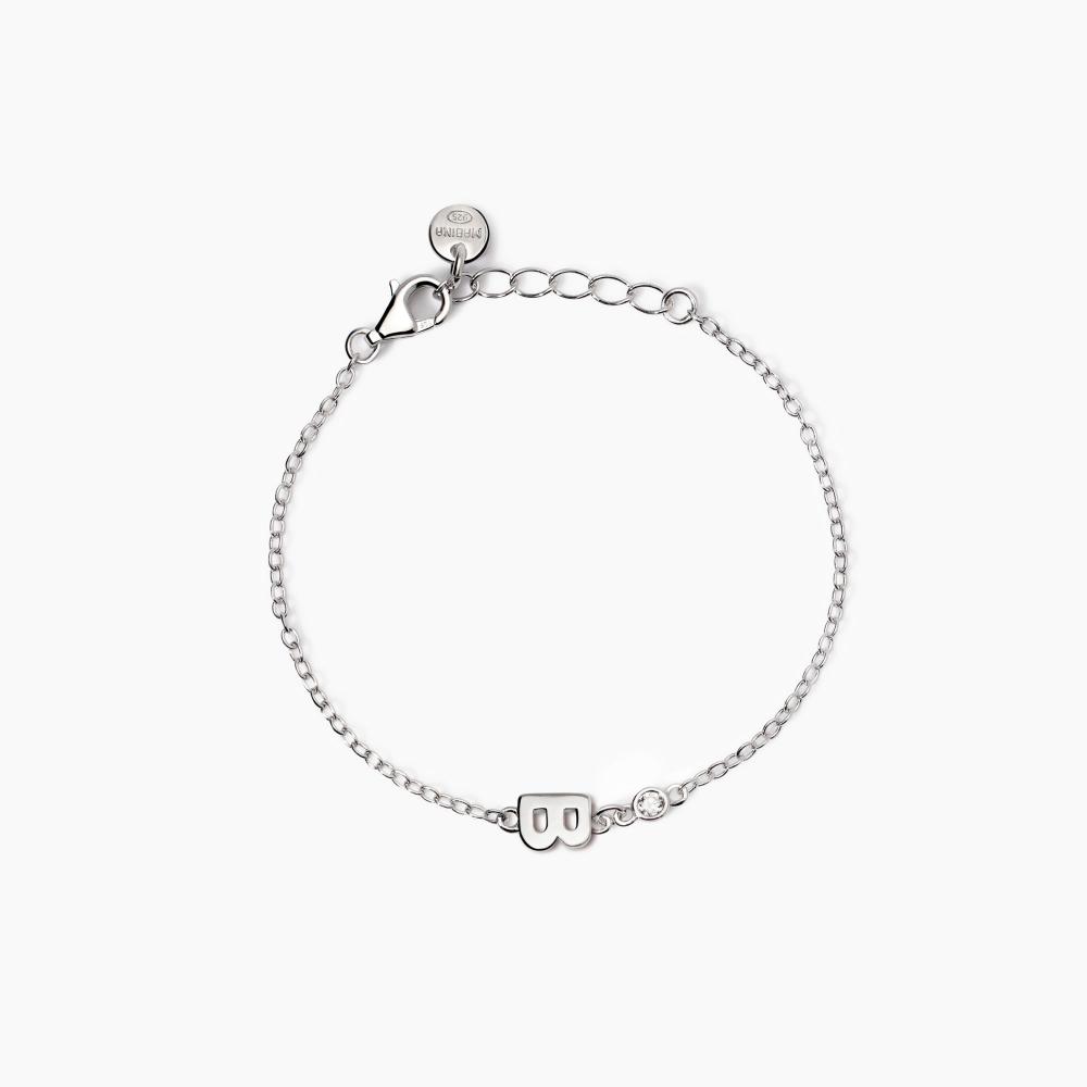 Mabina Gioielli Bracciale Neonato Con Lettera B Welcome Baby, Taglia: Unica