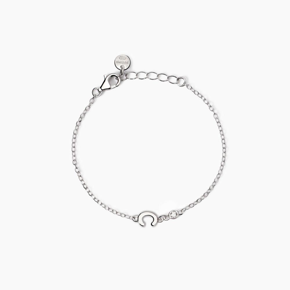 Mabina Gioielli Bracciale Neonato Con Lettera C Welcome Baby, Taglia: Unica