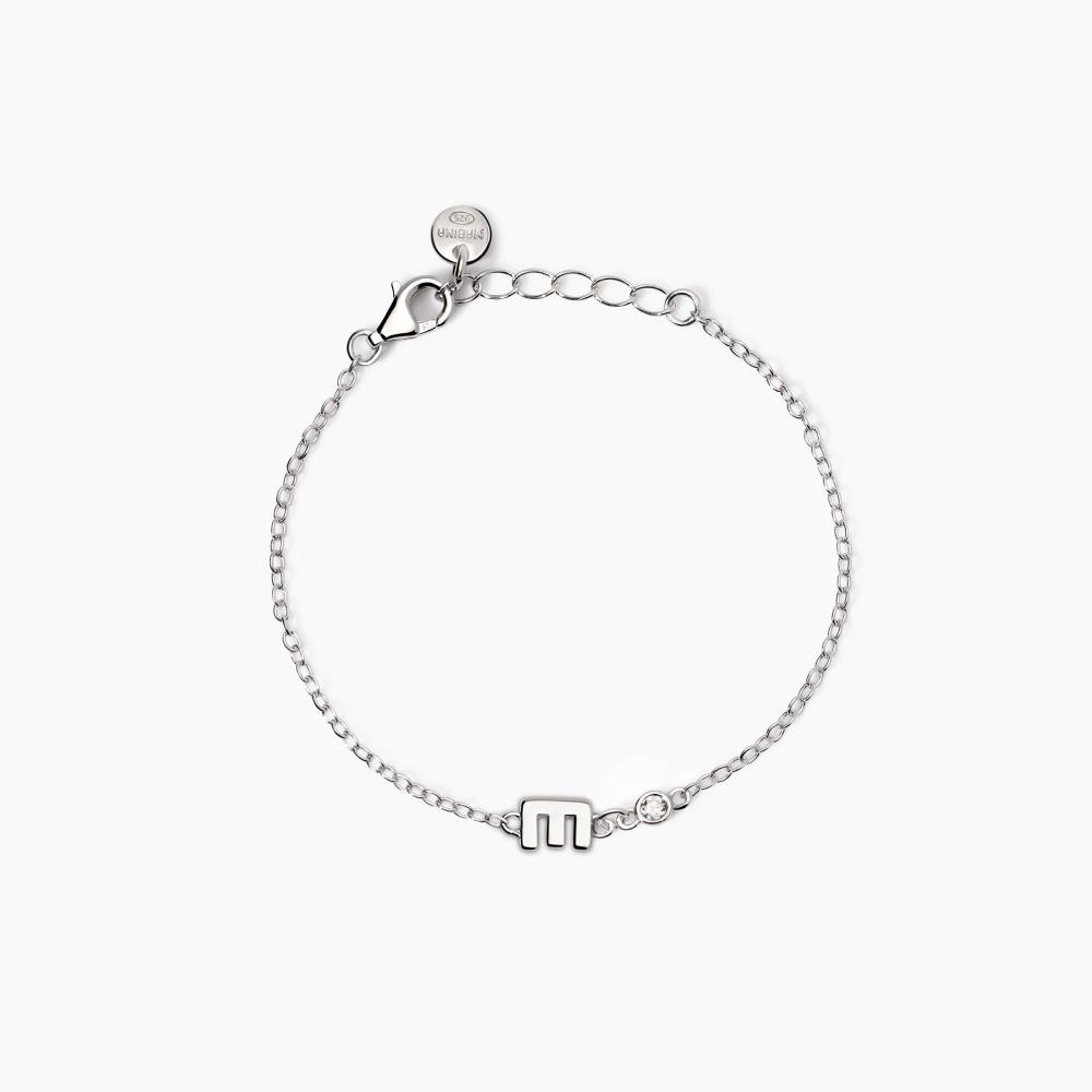 Mabina Gioielli Bracciale Neonato Con Lettera E Welcome Baby, Taglia: Unica