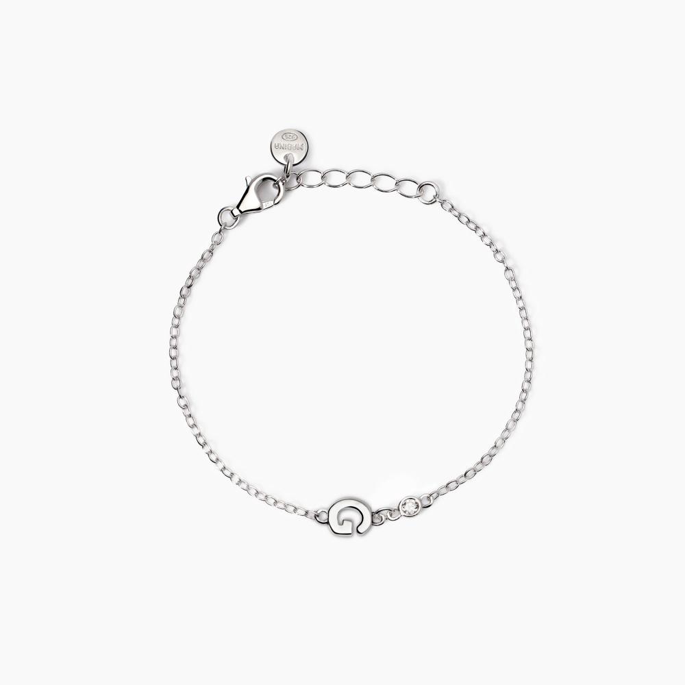 Mabina Gioielli Bracciale Neonato Con Lettera G Welcome Baby, Taglia: Unica