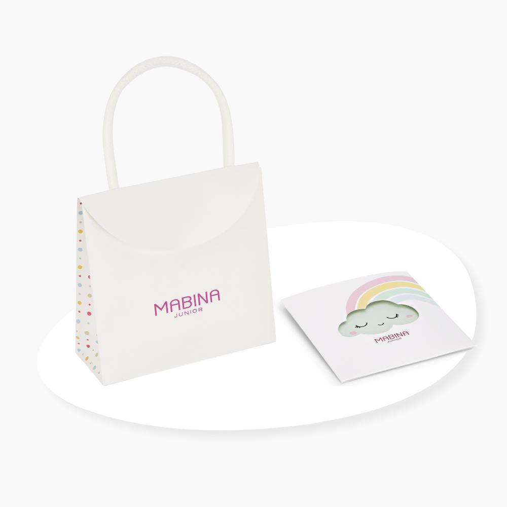 Bracciale neonato con lettera M e diamante Lab-Grown