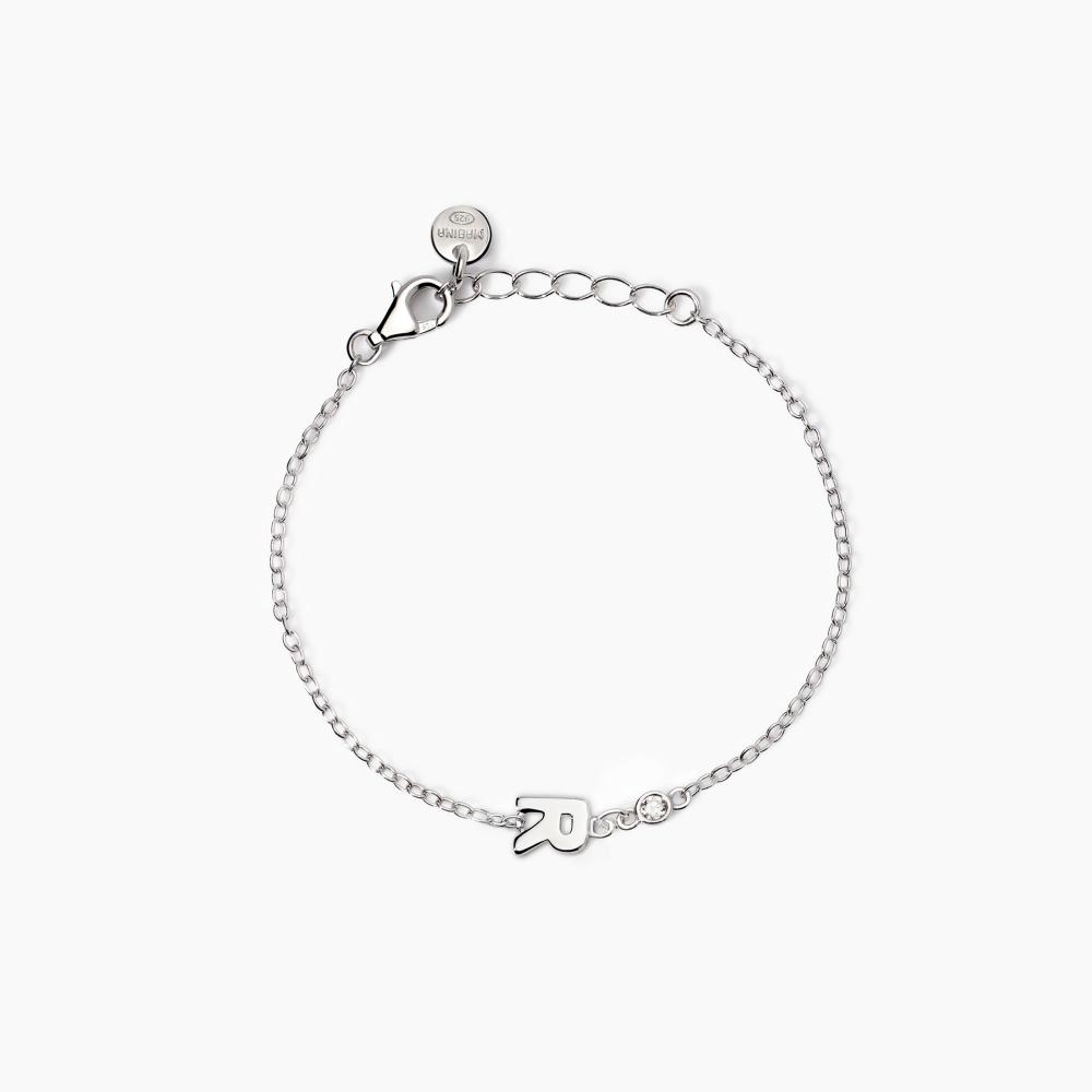 Mabina Gioielli Bracciale Neonato Con Lettera R Welcome Baby, Taglia: Unica