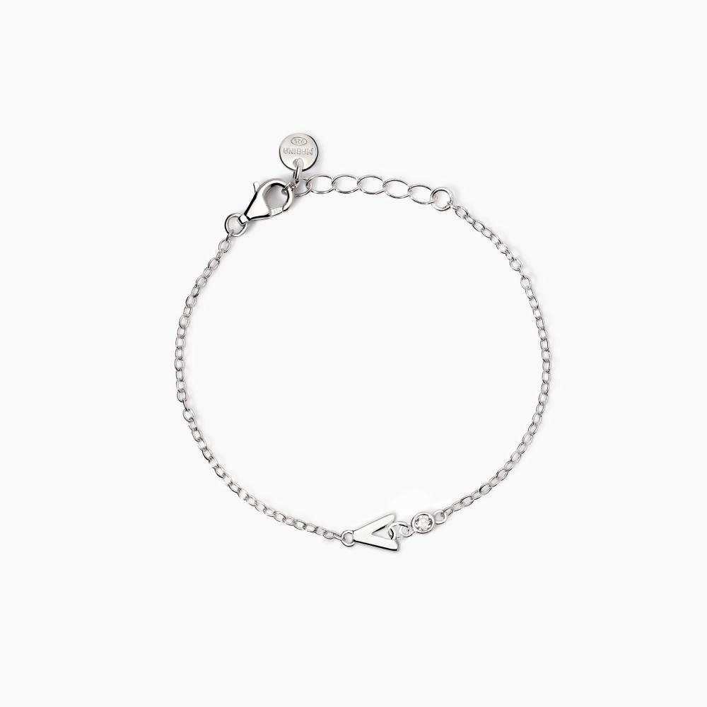 Mabina Gioielli Bracciale Neonato Con Lettera V Welcome Baby, Taglia: Unica