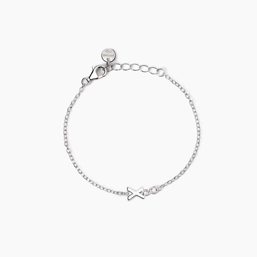 Mabina Gioielli Bracciale Neonato Con Lettera X Welcome Baby, Taglia: Unica