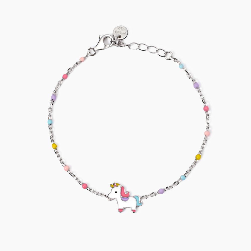 Mabina Gioielli Bracciale Con Unicorno Smaltato Unicorno Magico, Taglia: Unica