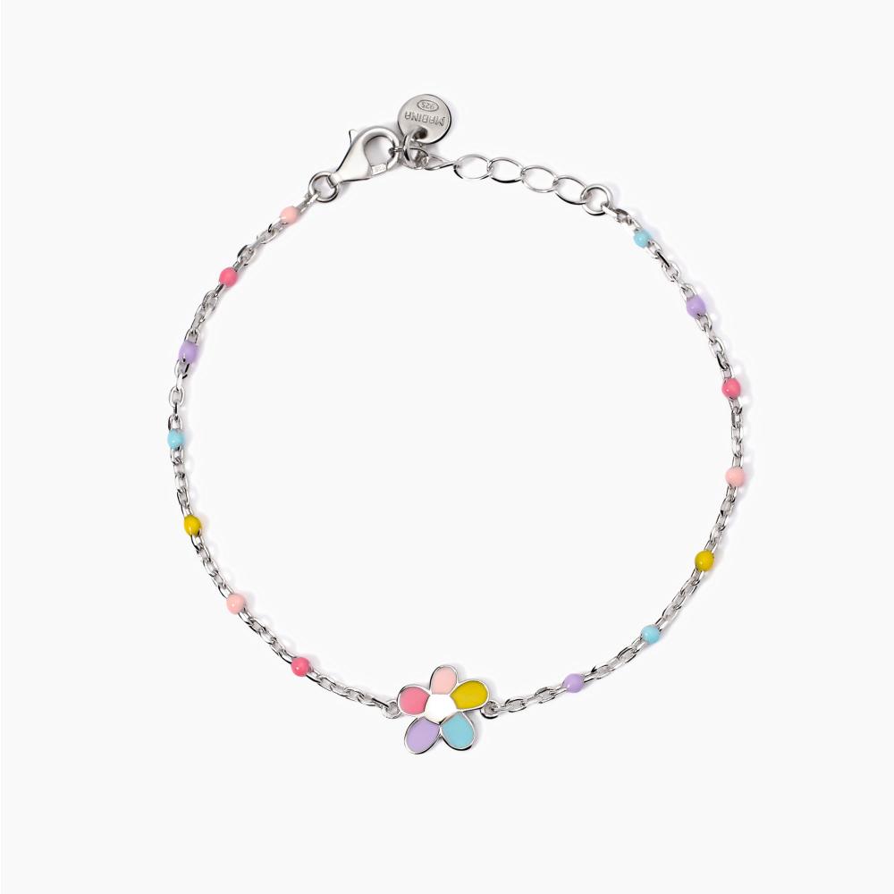 Mabina Gioielli Bracciale Con Fiorellino Smaltato Bloom, Taglia: Unica