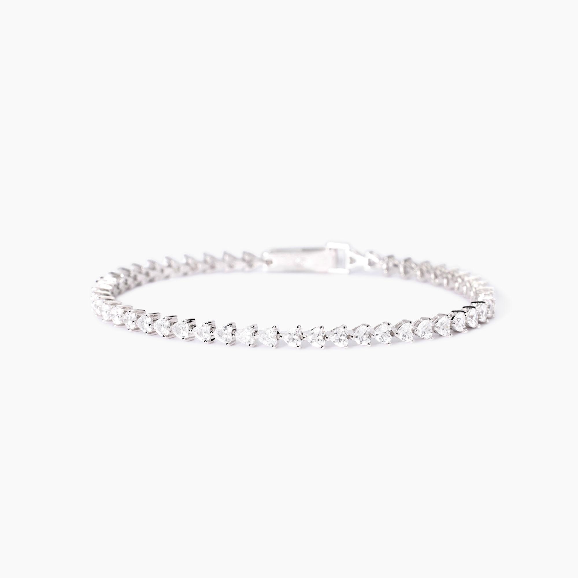 Clearine Donne Tennis Bracciale Zirconia cubica Goccia Sposa Bracciale