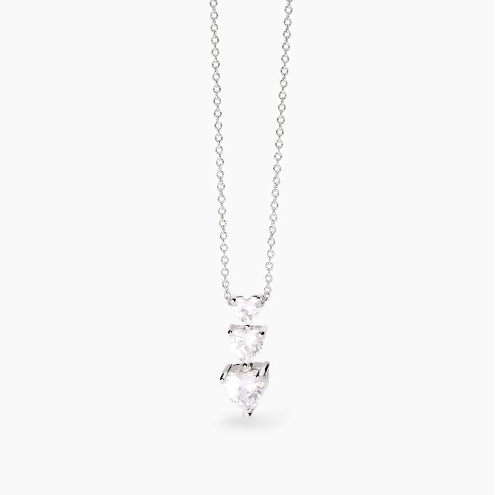 Mabina Gioielli Girocollo In Argento Con Zirconi Cuore Lovely, Taglia: Unica