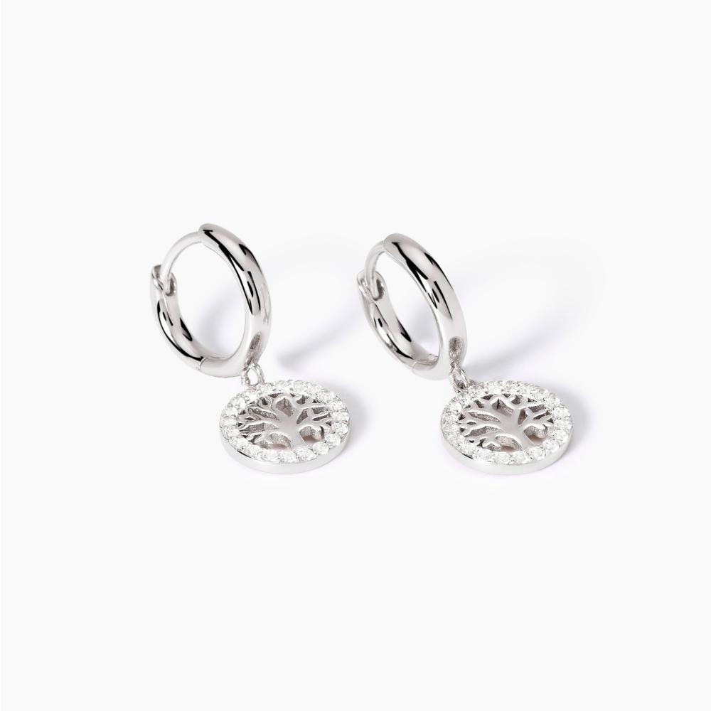 Tuscany Silver Orecchini Pendenti Donna – Argento Sterling 925, Con Zirconia Cubica E Ceramica, Ipoallergenici, In Confezione Regalo