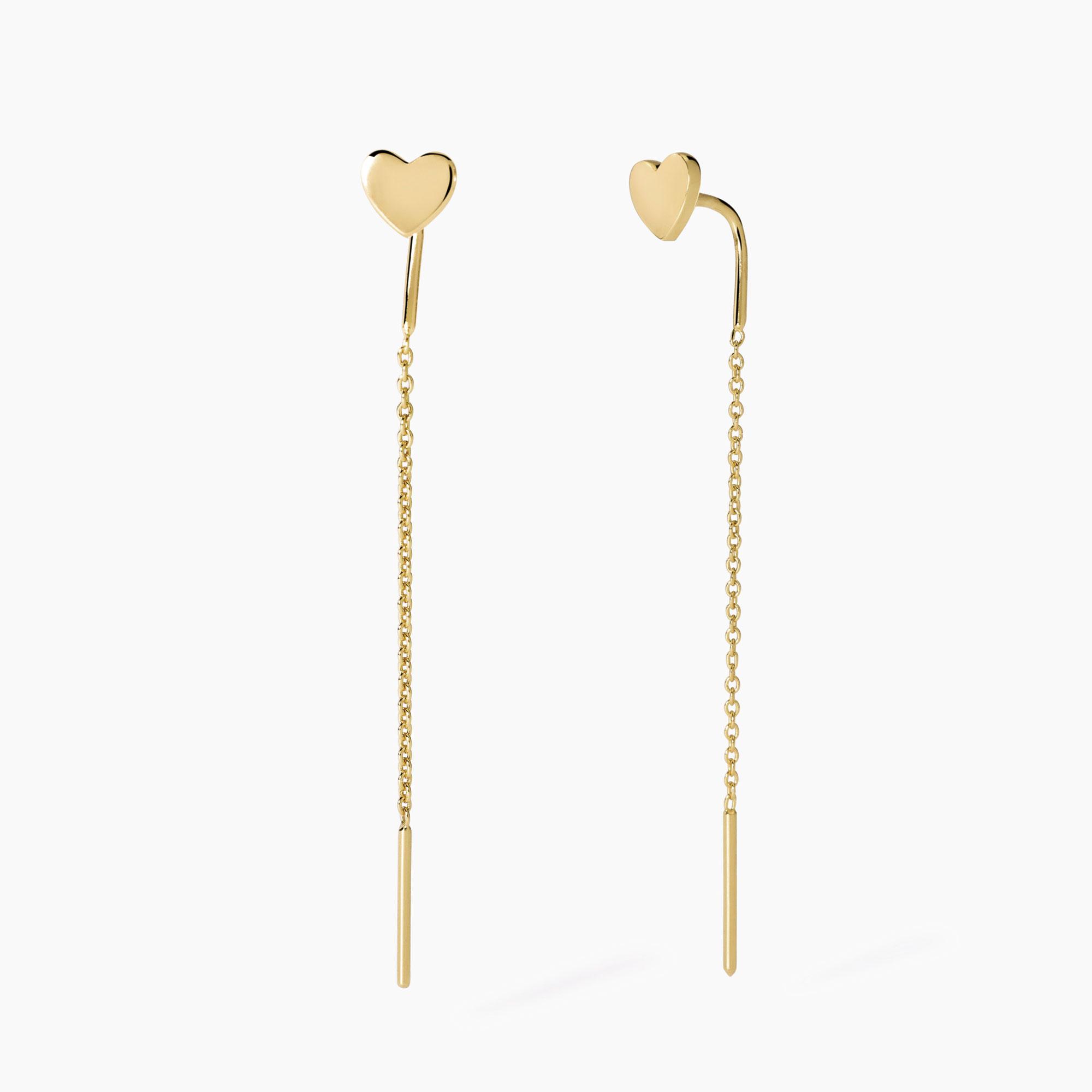 Oobi Doop Orecchini Pendenti A Foglia: Argento Sterling Placcato Oro, Eleganti E Naturali, In Confezione Regalo (18x11 Mm)