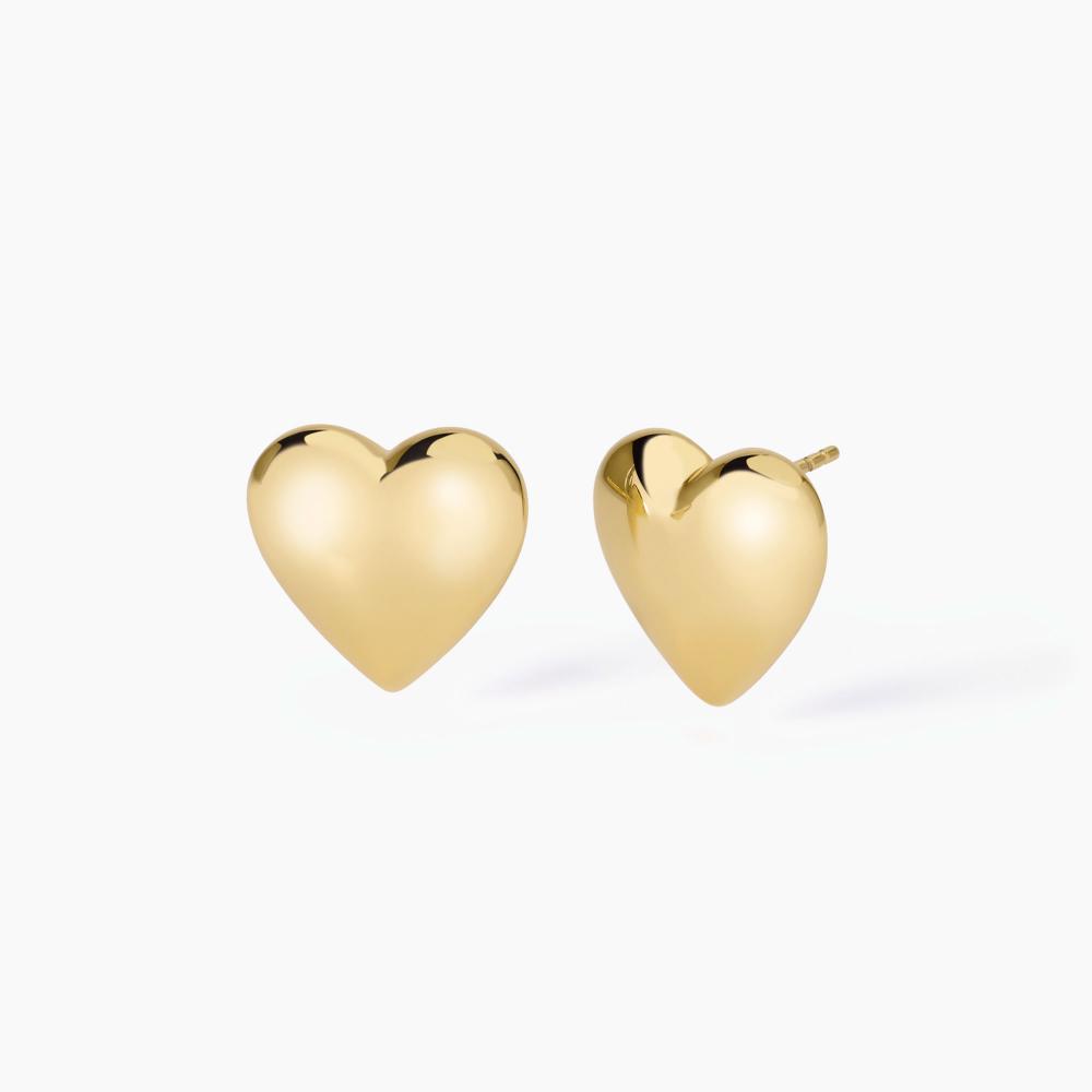 Mabina Gioielli Orecchini Placcati Oro A Forma Di Cuore Don't Say Love, Taglia: Unica