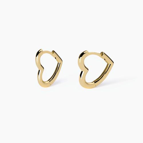 LONAGO Orecchini A Cerchio A Cuore In Argento 925 Personalizzabili Con Nome - Gioielli Donna Con Confezione Regalo