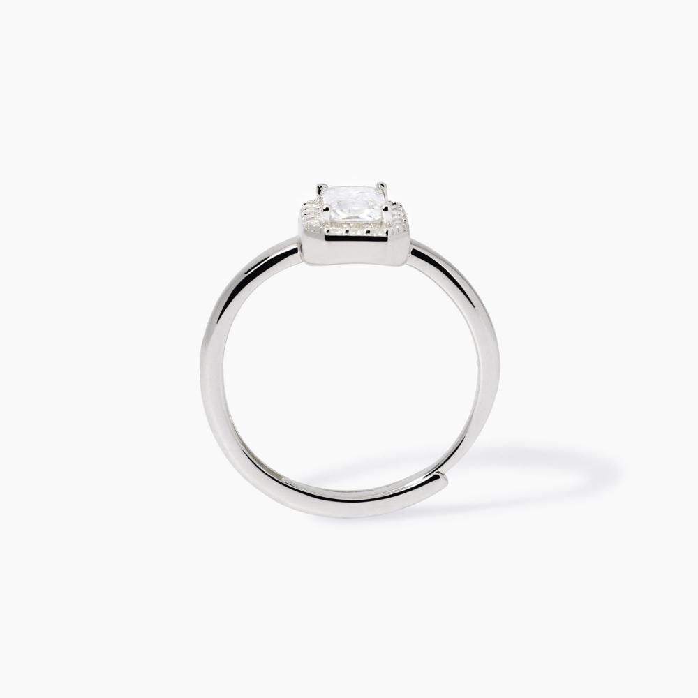 Anello con zircone taglio ottagonale