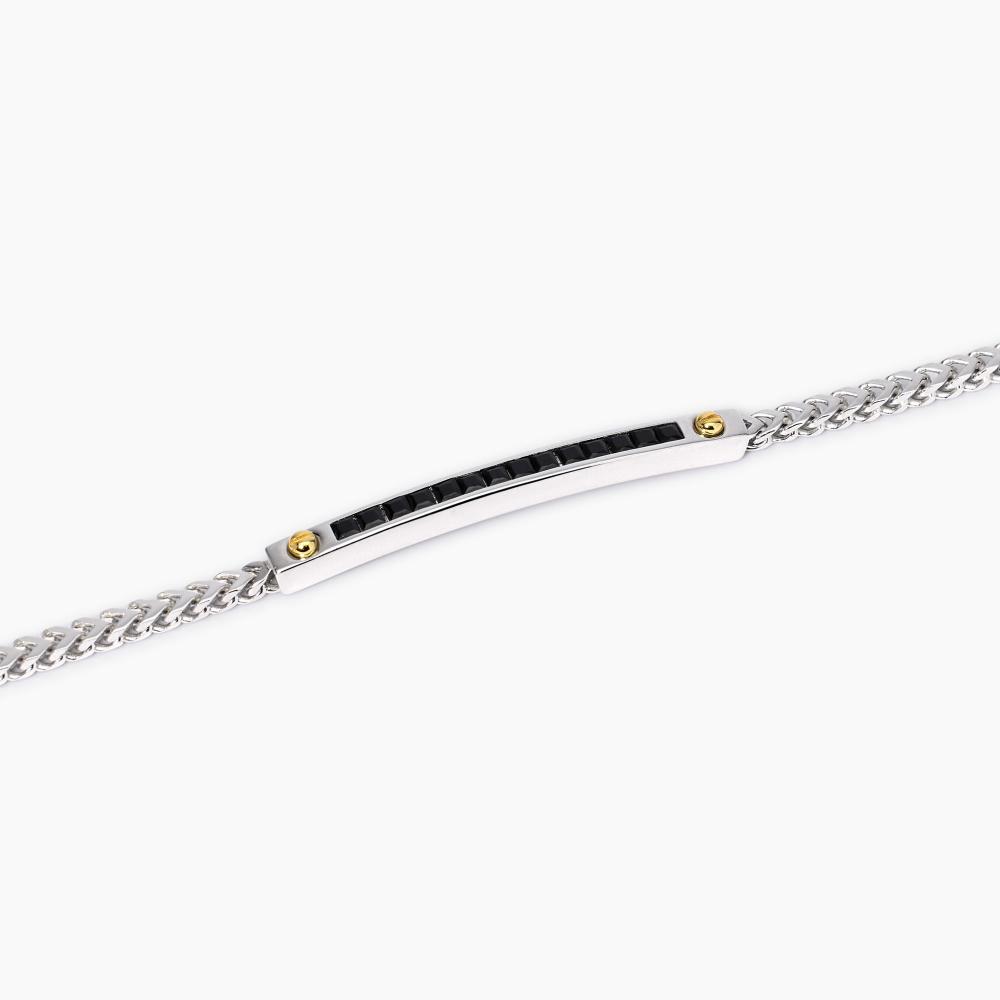 Bracciale con piastra in zirconi