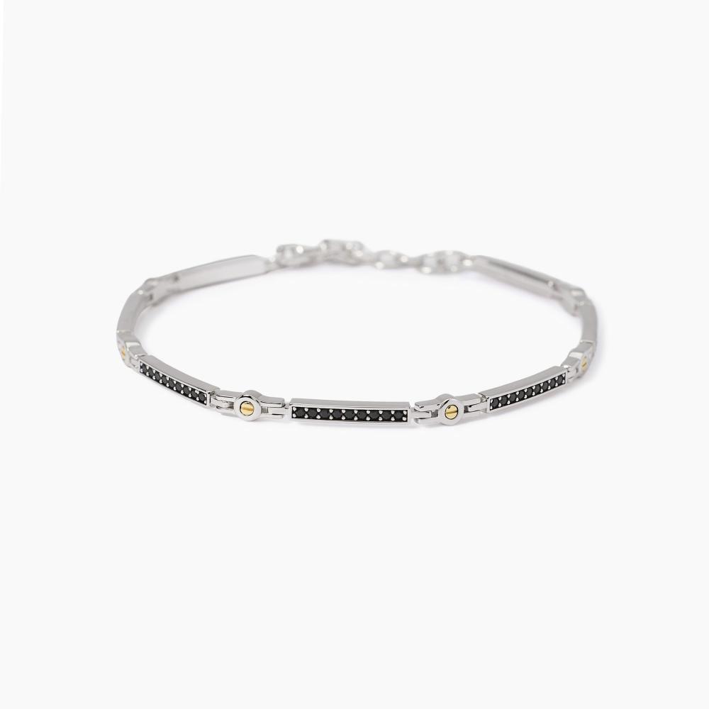 Mabina Gioielli Bracciale Regolabile Con Piastre E Zirconi Tools, Taglia: Unica