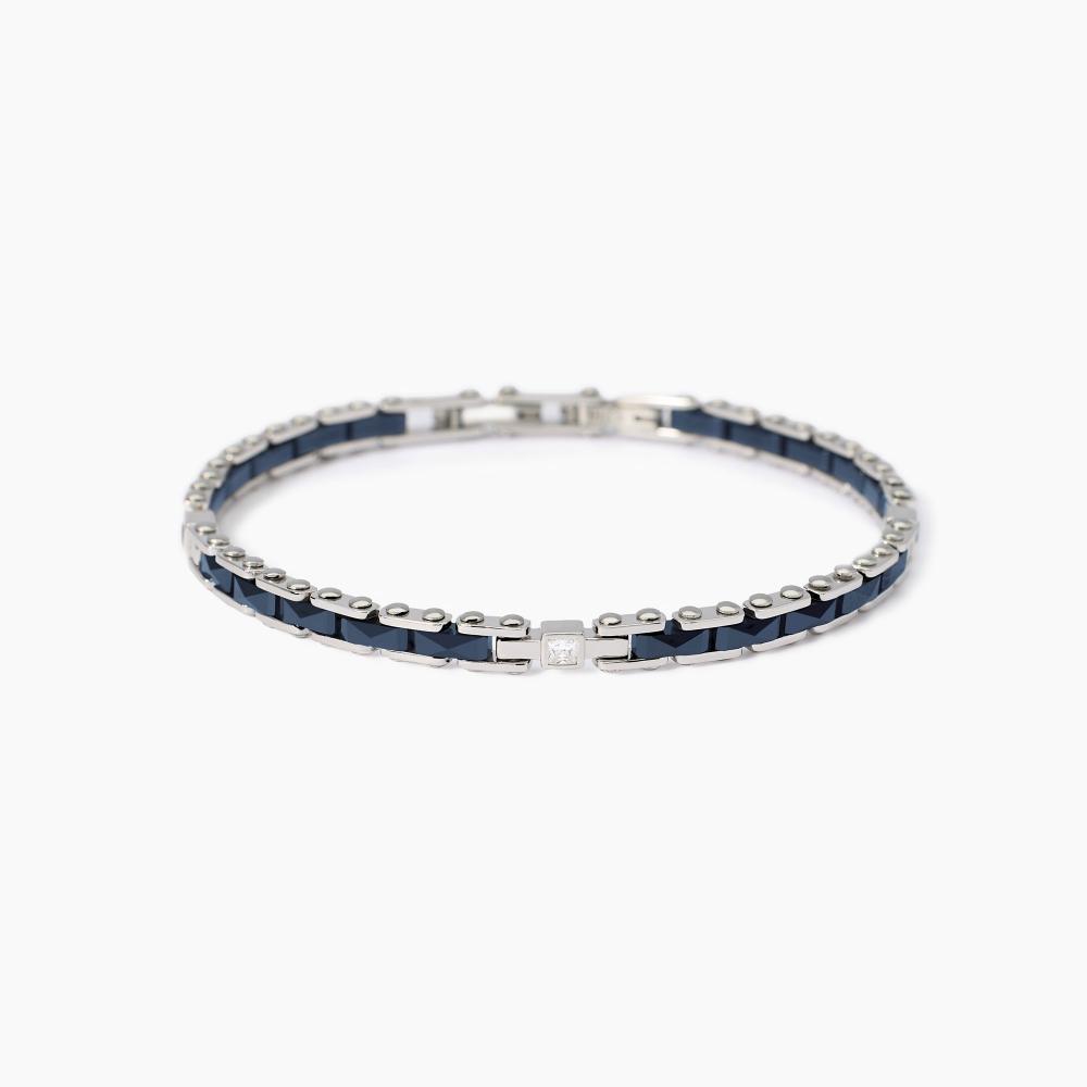 Mabina Gioielli Bracciale Con Inserti In Ceramica Blu Outside, Taglia: Unica