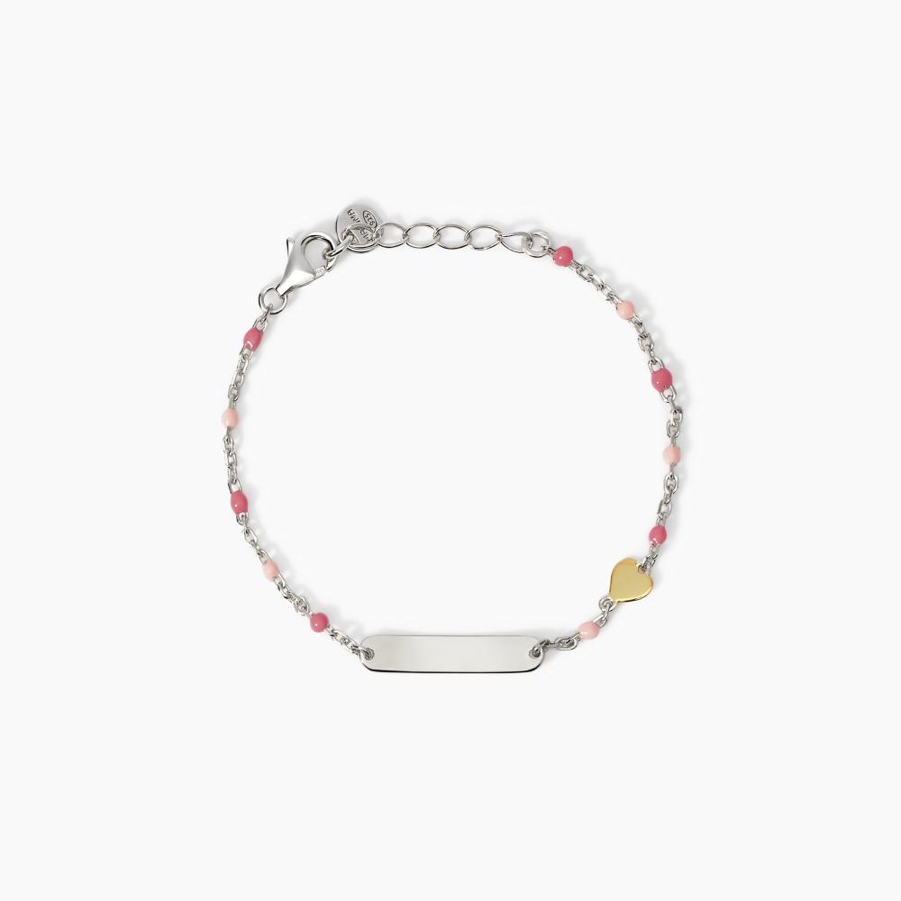 Bracciale incidibile con cuore in oro 9K