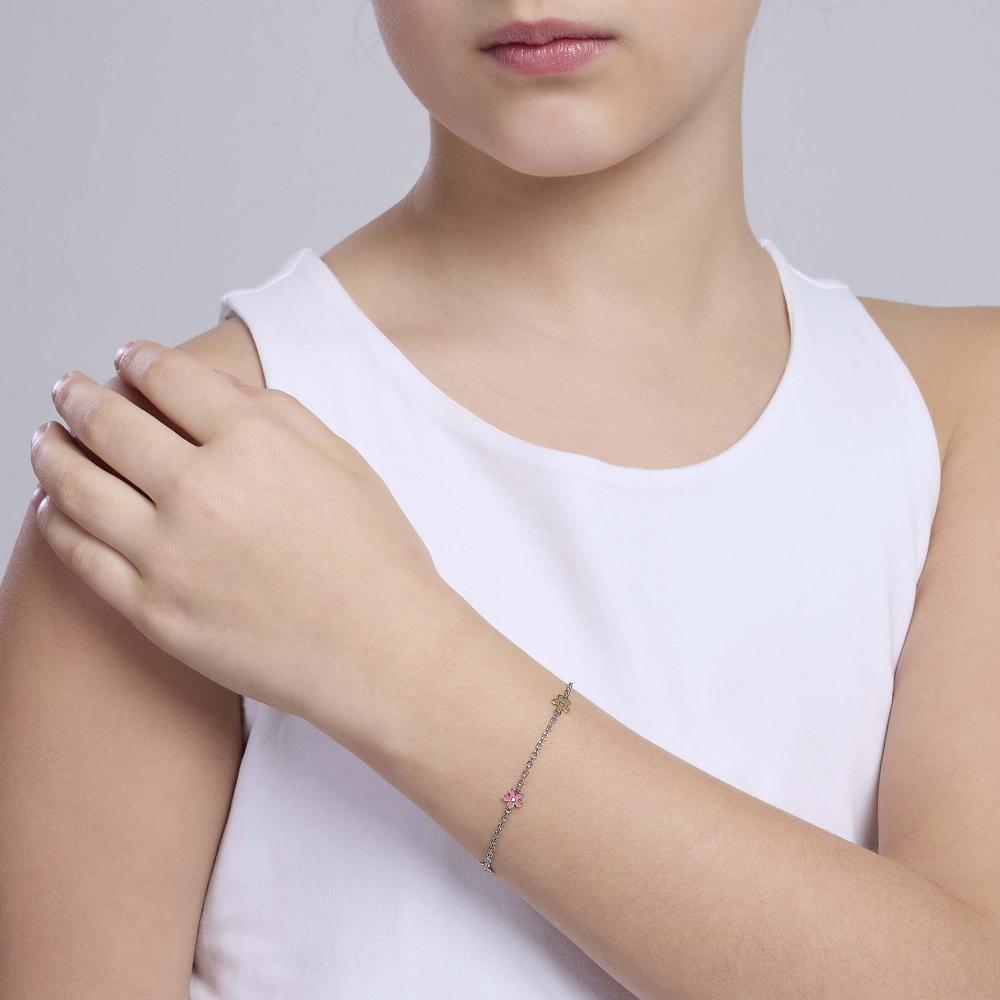 Bracciale da bambina con fiorellini