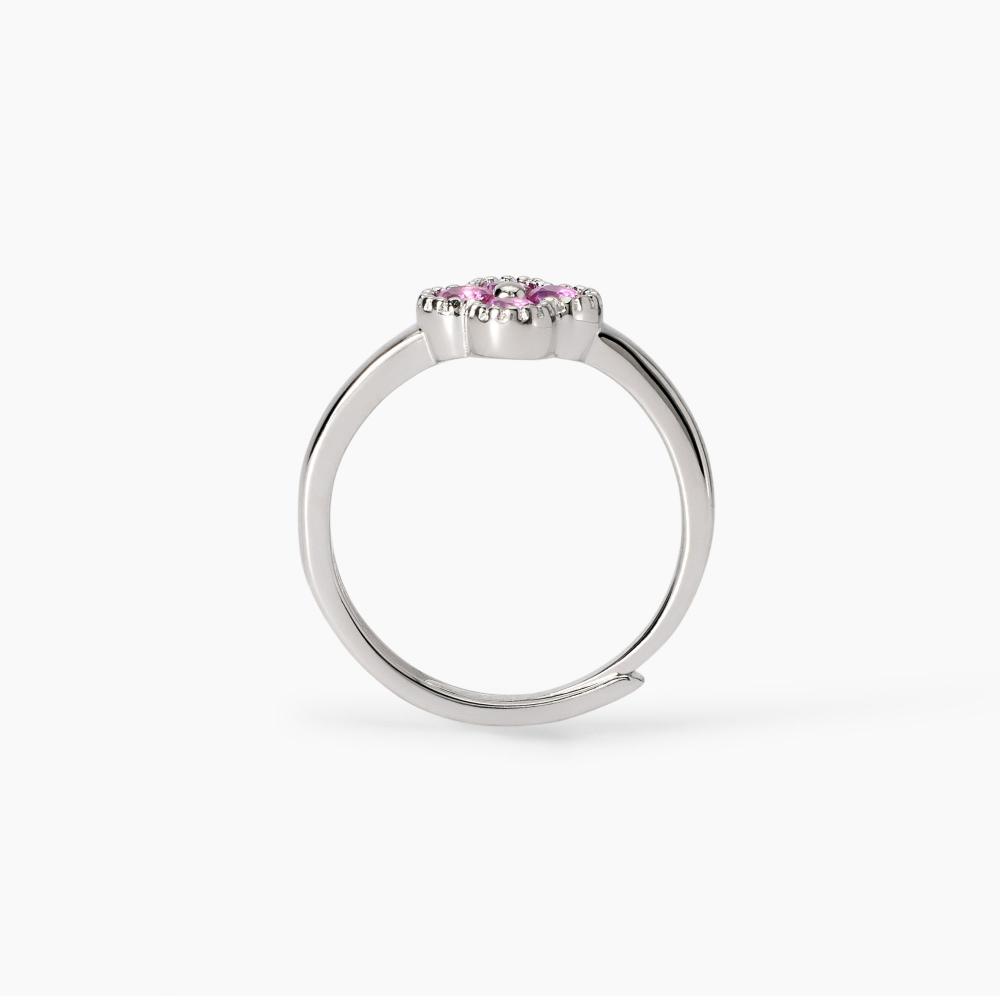 Anello con fiore rosa
