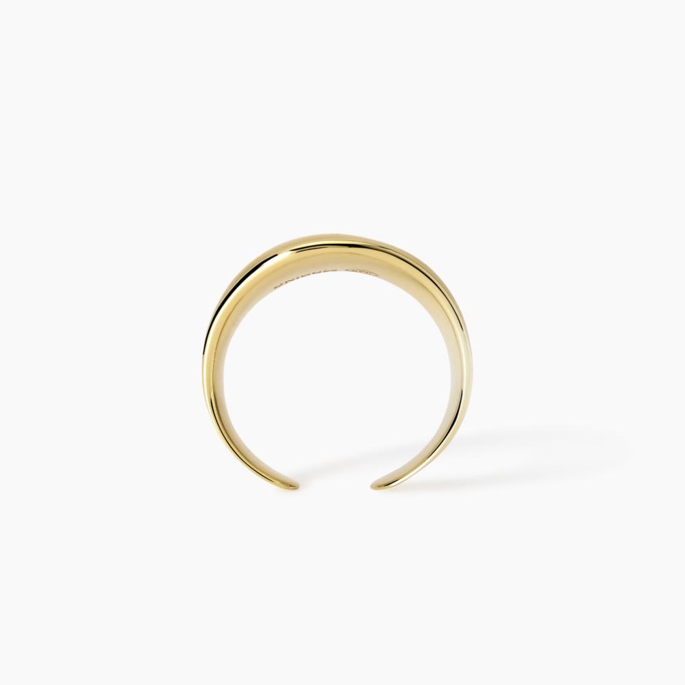 Anello contrarié in argento dorato