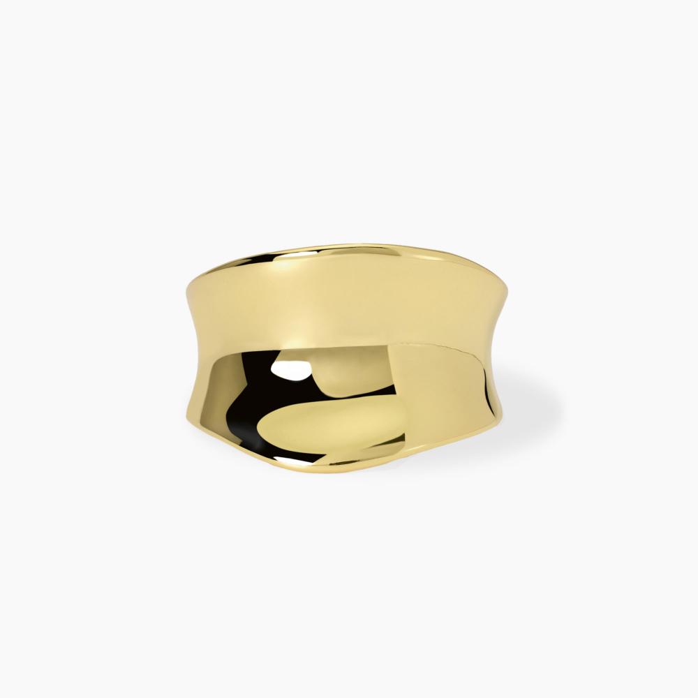 Anello contrarié in argento dorato