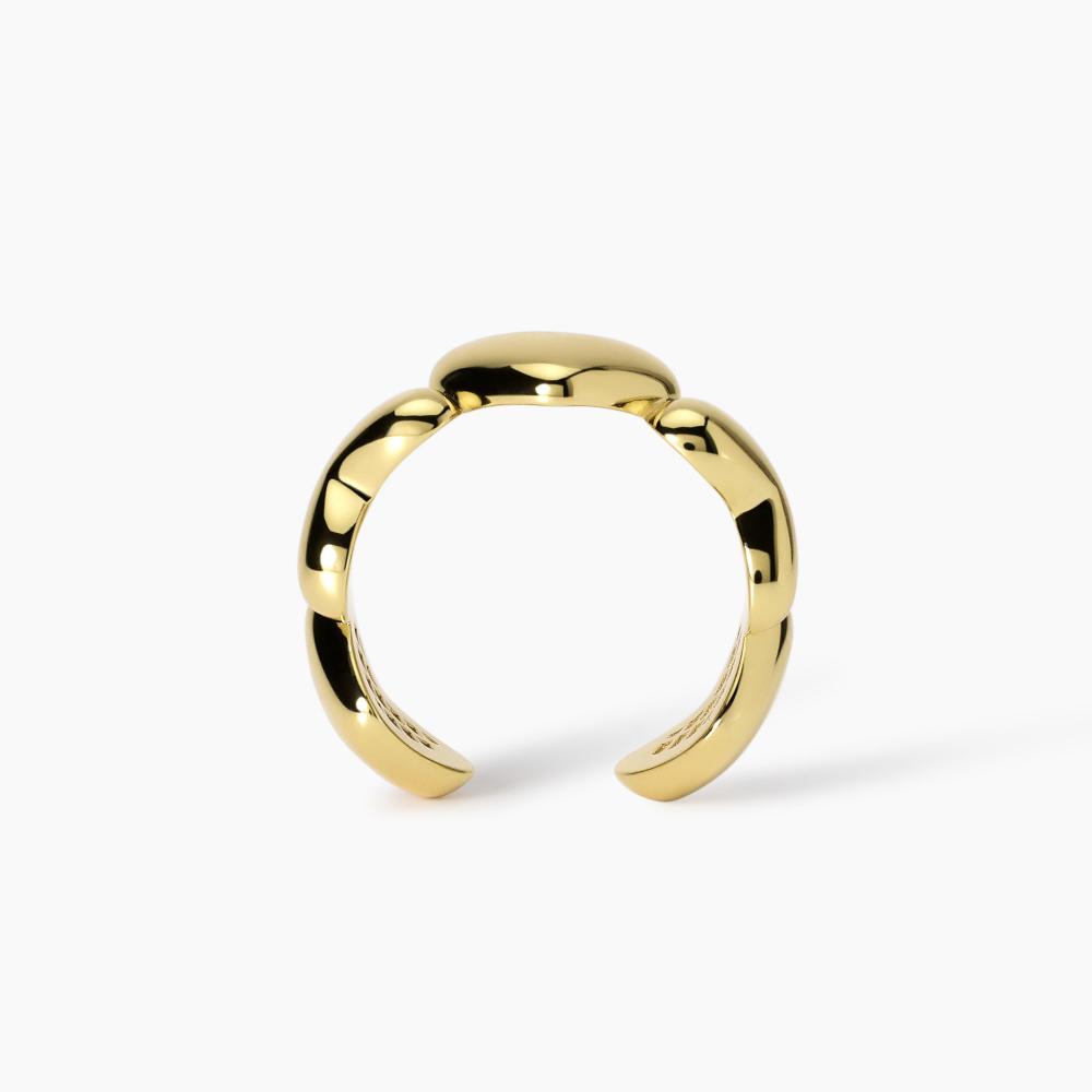 Anello contrarié in argento dorato