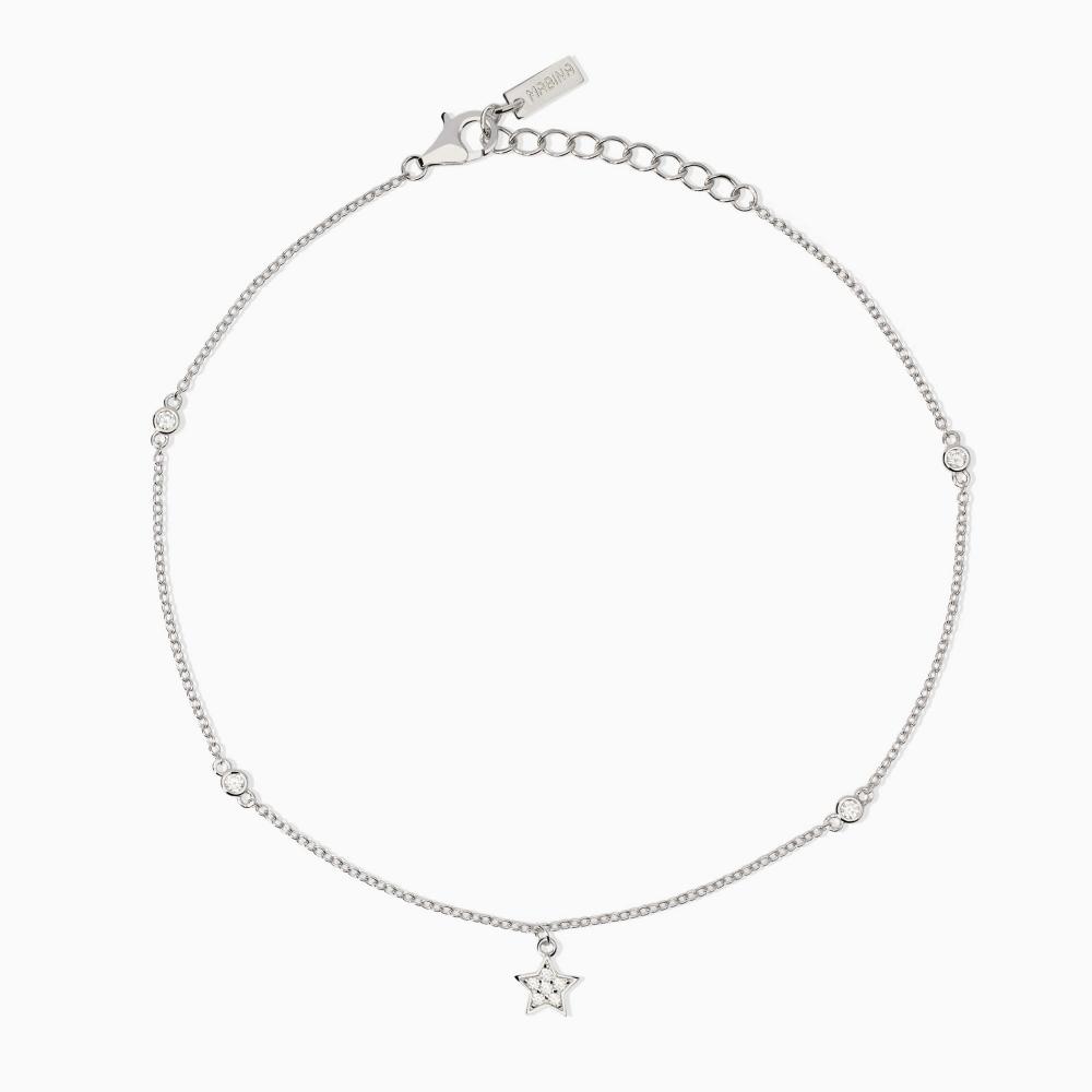 Mabina Gioielli Cavigliera Con Zirconi E Ciondolo Stella Long Beach, Taglia: Unica