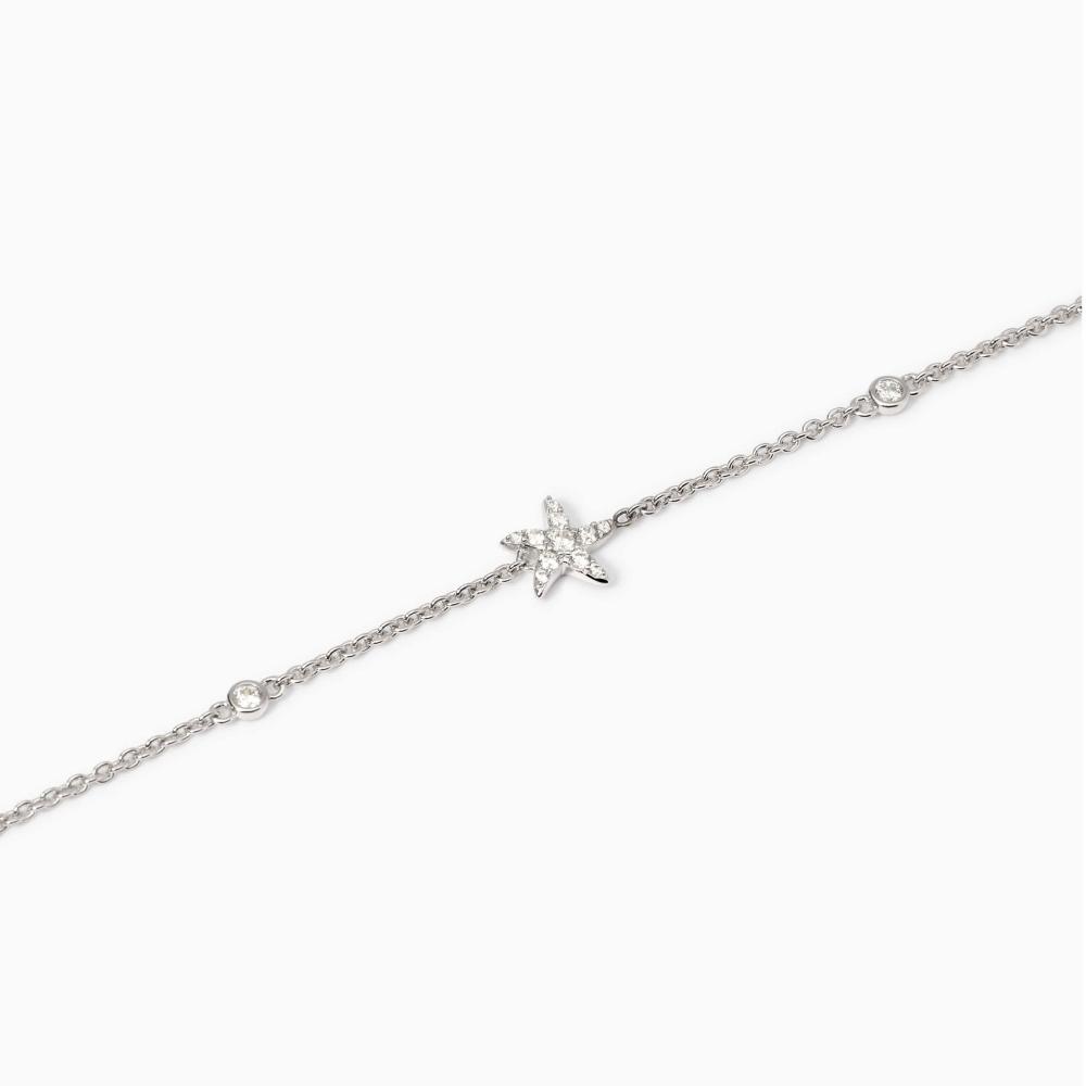 Bracciale con stella marina in zirconi