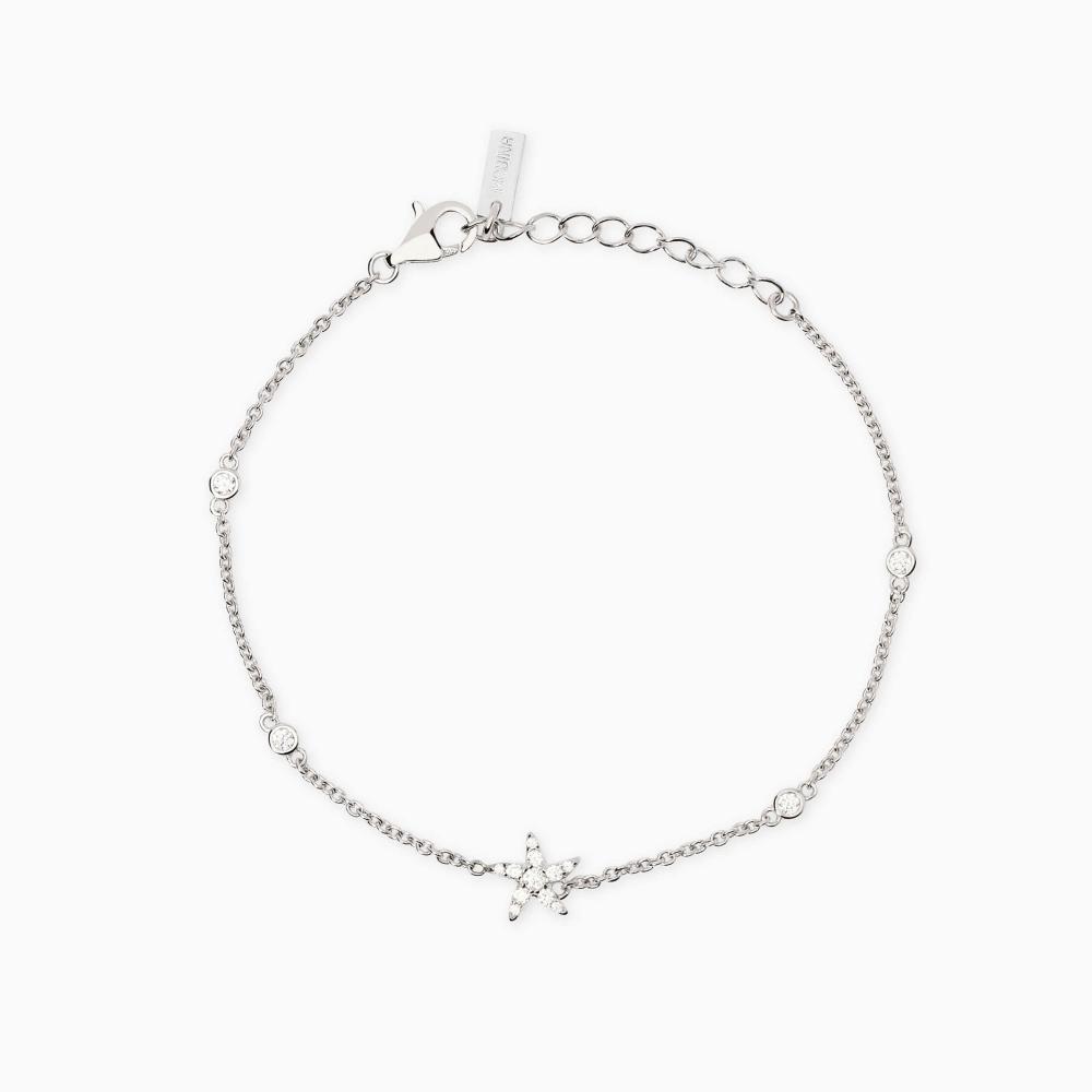 Bracciale con stella marina in zirconi