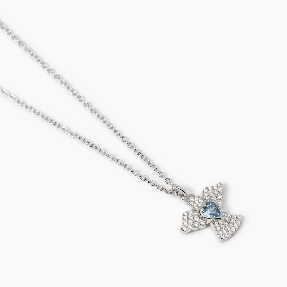 Girocollo in argento con simbolo angelo