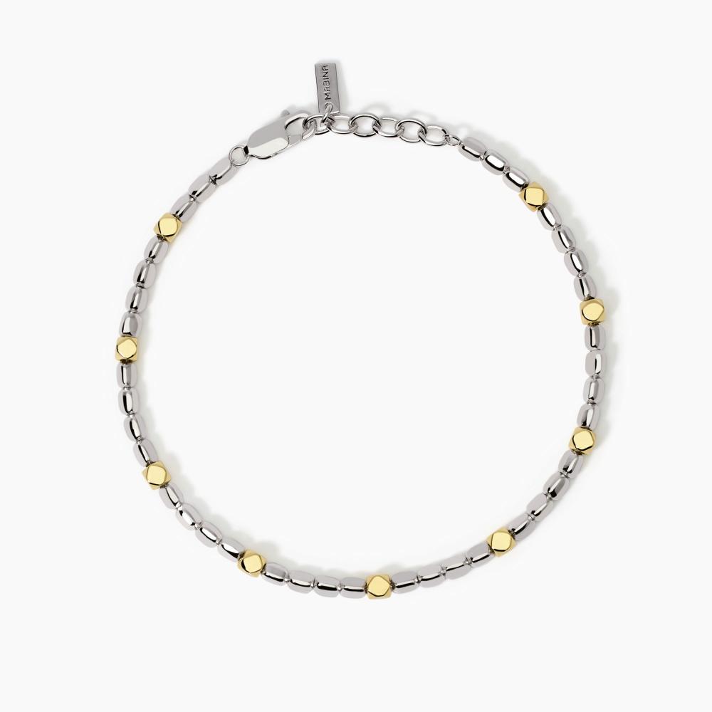 Bracciale regolabile con elementi placcati oro