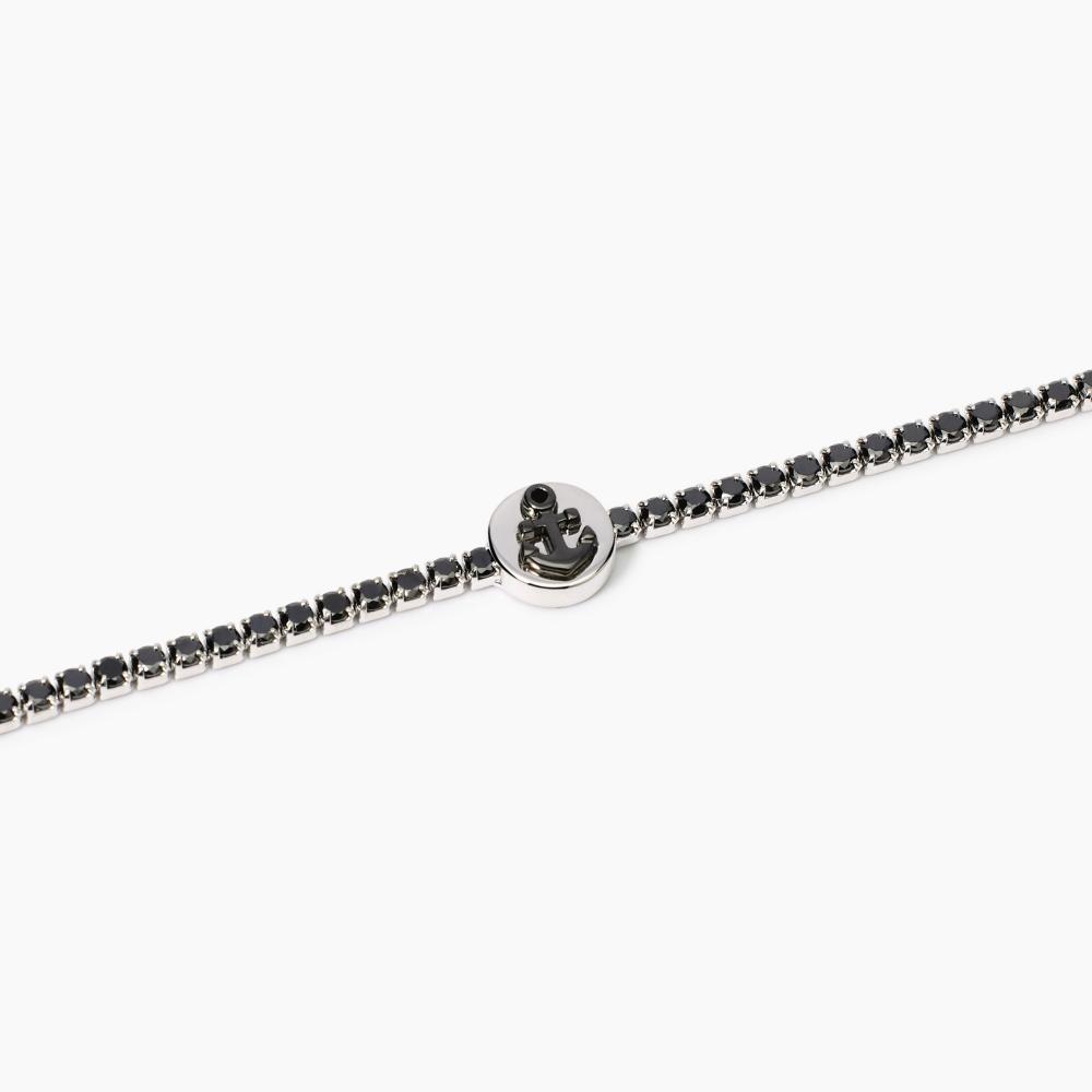 Bracciale tennis da uomo con ancora